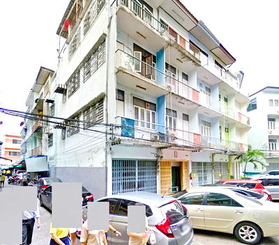 Shophouses for rent : Krung Kasem Rama8 Bridge 450m. MRT WatMangko 3.3 km.4-story commercial building for rent with roofto