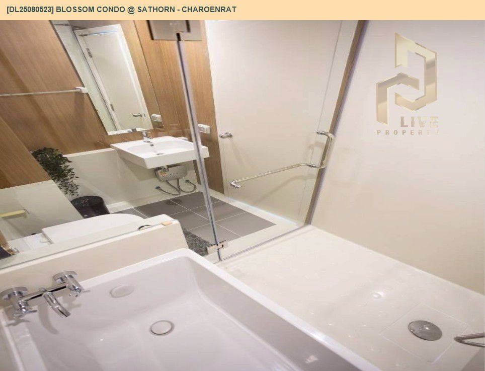 รูป DL25080523 ให้เช่าคอนโด บลอสซั่ม คอนโด แอท สาทร - เจริญราษฎร์ (Blossom Condo @ Sathorn - Charoenrat) ใกล้ BTS สุรศักดิ์ พร้อมเข้าอยู่ โทรด่วน 0638692663 LineID @534wlwof - รูปที่ 13/17