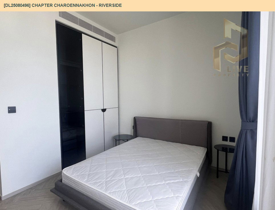 picture DL25080496 Condo for rent, Chapter Charoennakhon - Riverside near BTS Krung Thon Buri, ready to move in, call urgently 0656133286 LineID @534wlwof - 3/8