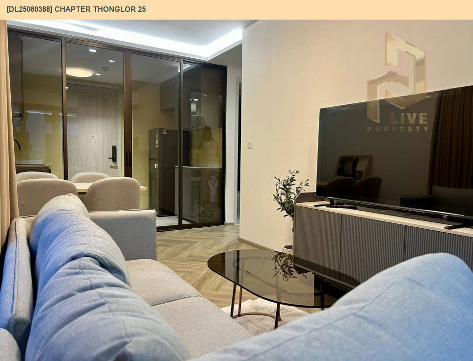 picture DL25080388 Condo for rent, Chapter Thonglor 25 near BTS Thong Lo, ready to move in, call urgently 0656133286 LineID @655ebbvc - 2/9