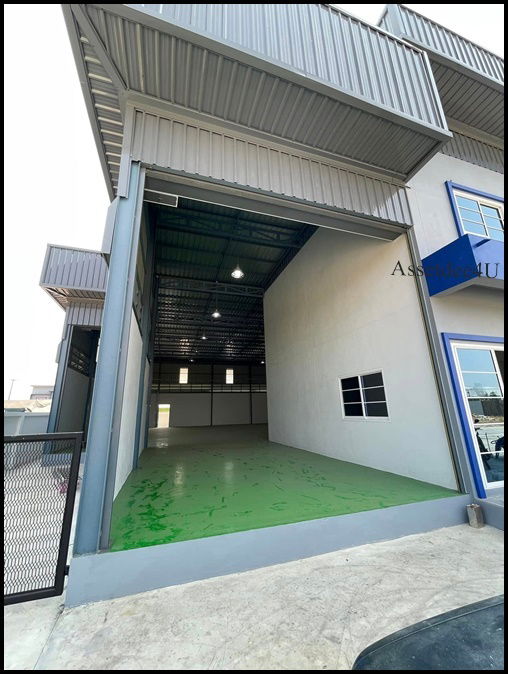 รูป AW552 ให้เช่าโกดัง โรงงาน ย่านบางปลา บางพลี โกดังมีออฟฟิศ พื้นที่ 456 ตร.ม. พื้นอีพ็อกซี่ เทรลเลอร์เข้าได้ - รูปที่ 2/8