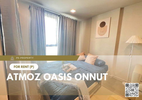 ให้เช่า 🔥 Atmoz Oasis Onnut 🔥 เฟอร์นิเจอร์ และ เครื่องใช้ไฟฟ้าครบ ใกล้ MRT ศรีนุช