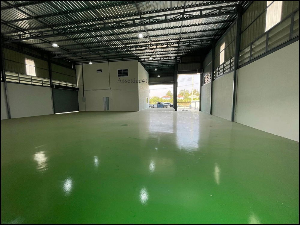 รูป AW552 ให้เช่าโกดัง โรงงาน ย่านบางปลา บางพลี โกดังมีออฟฟิศ พื้นที่ 456 ตร.ม. พื้นอีพ็อกซี่ เทรลเลอร์เข้าได้ - รูปที่ 7/8