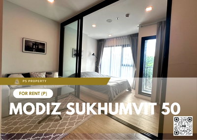 คอนโดให้เช่า : ให้เช่า 📍 MODIZ Sukhumvit 50 📍 ใกล้ BTS อ่อนนุช เฟอร์นิเจอร์ และ เครื่องใช้ไฟฟ้าครบ 