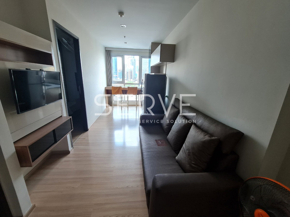 1 Bed 34.92 sq.m .Good Location BTS Saphan Taksin station 340 m. & Assumption(High School) at Rhythm Sathorn Condo / For Rent