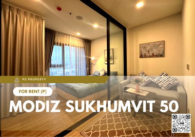 คอนโดให้เช่า : ให้เช่า ✨ MODIZ Sukhumvit 50 ✨ เฟอร์นิเจอร์ เครื่องใช้ไฟฟ้าครบ ใกล้ BTS อ่อนนุช