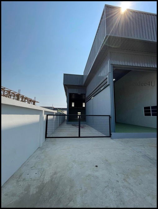 รูป AW552 ให้เช่าโกดัง โรงงาน ย่านบางปลา บางพลี โกดังมีออฟฟิศ พื้นที่ 456 ตร.ม. พื้นอีพ็อกซี่ เทรลเลอร์เข้าได้ - รูปที่ 3/8