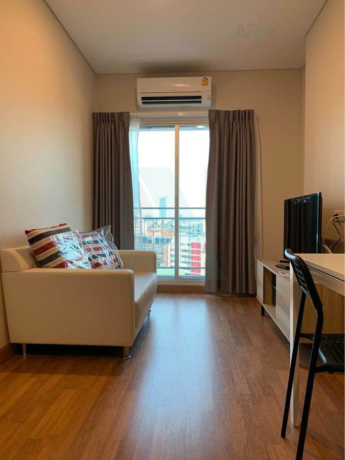 รูป 🔺 ให้เช่าคอนโด ลุมพินี เพลส รัชดา-สาธุ อาคาร 1 ชั้น 12 1 ห้องนอน ขนาด 28.00 ตรม ใกล้ Central rama 3 - รูปที่ 5/8