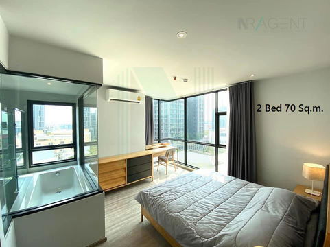 🎉 For Rent Condo RHYTHM EKKAMAI Building 1, Floor 10,2 bed room, Room size 70.00 sqm