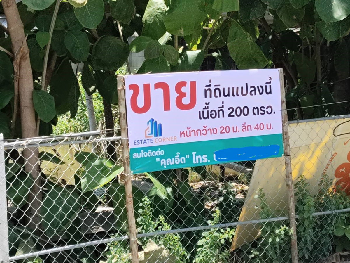 รูป ขายที่ดิน 200 ตรว. ถนนรังสิต-บางพูน ตรงข้าม ตลาดพูนทรัพย์ ซอยบ้านกลาง - รูปที่ 2/8