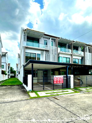 Townhouses for sale Ram Inthra Km.6 Station : 🏡 Corner Unit Townhome – The Terrace Ramintra 65 Premium project by Land & Houses