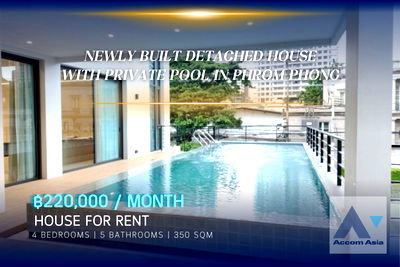 Houses for rent Sukhumvit Road : 🔼🔽 AccomA 📩 Newly Built Detached House || BTS Phrom Phong (AA42727)