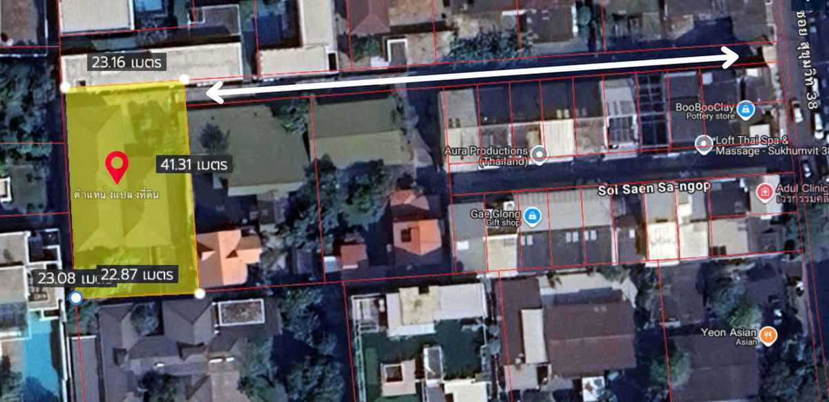 รูป ขายที่ดิน 240 ตร.วา พร้อมโครงสร้างบ้านในซอยสุขุมวิท 38 - รูปที่ 1/16