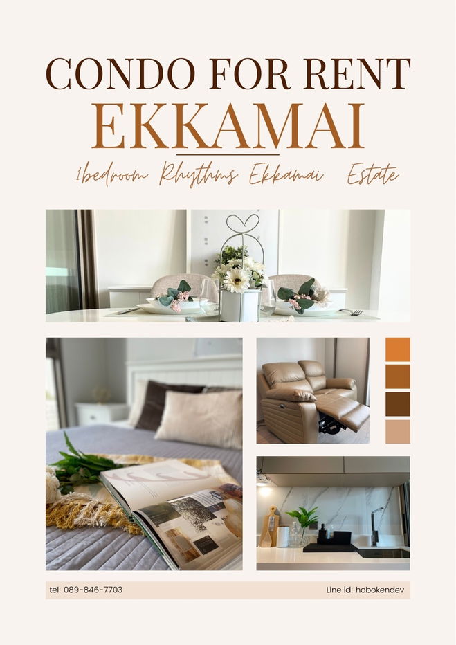 picture NEW Rhythm Ekkamai Estate 1-BR Condo for Rent - Free shuttle to BTS Ekkamai Thong Lor - 1/28