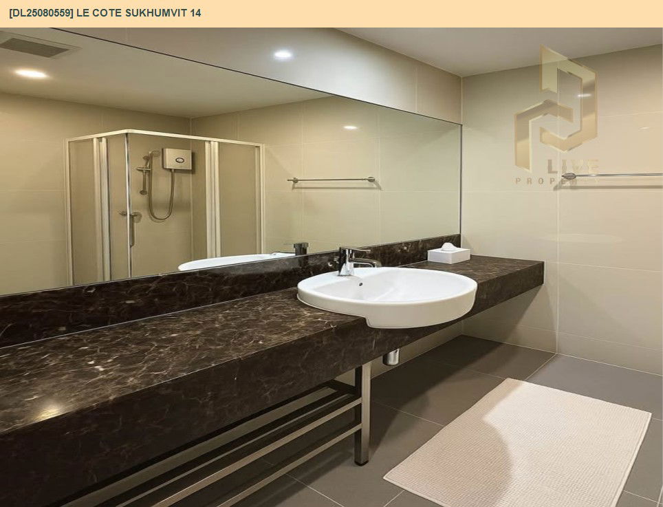 รูป DL25080559 ให้เช่าคอนโด เลอ โคเต้ สุขุมวิท 14 (Le Cote Sukhumvit 14) ใกล้ BTS อโศก พร้อมเข้าอยู่ โทรด่วน 0638692663 LineID @534wlwof - รูปที่ 7/8