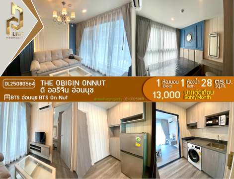 DL25080564 Condo for rent, THE ORIGIN ONNUT near BTS On Nut, ready to move in, call urgently 0656133286 LineID @534wlwof