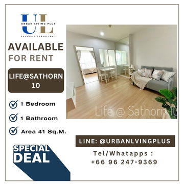 ( UL2508194 ) Tel/Line 096-2479369 , ให้เช่า ไลฟ์ แอท สาทร 10 , 1 ห้องนอน, 1 ห้องน้ำ, 41 ตร.ม. ห้องใหม่,  ราคาพิเศษ!!