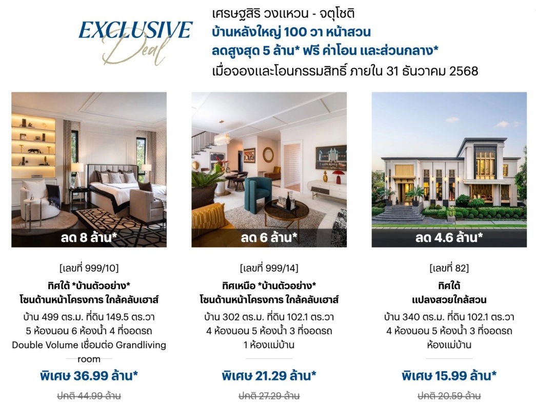 picture Exclusive Offer : Special Discount Final 3 Luxury Homes at Setthasiri Wongwaen–Chatuchot at a Special Discount - 2/11