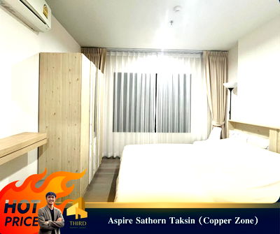 Condos for rent ท่าพระ : ✨Aspire Sathorn Taksin (Copper Zone) ✨Fully furniture and good decorated //Ask more info LineID:@thirdproperty