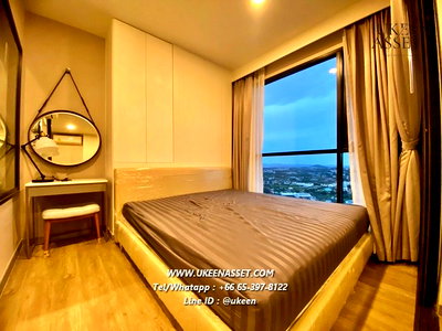 Condos for rent Samitivej Sriracha Hospital : UK01-374 For rent KEEN CENTRE SRIRACHA, in the heart of Sriracha, beautiful view, 1 bedroom, size 35 sq m ,32nd floor 16,000 baht/month.