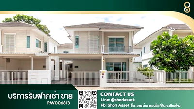 Houses for rent : House for rent at Pruksaville 75 Mae Hia, fully furnished, near Ambassador Bilingual Academy Chiang Mai.- RW006813