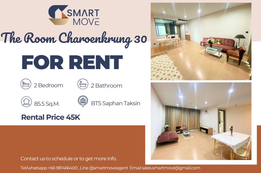 รูป 🔥 สำหรับเช่า !!🔥 Code C20250800045..........The Room Charoenkrung 30, 2 ห้องนอน, 2 ห้องน้ำ, แต่งครบ, สไตล์โมเดิร์น, พร้อมเข้าอยู่ 📣📣 - รูปที่ 1/5