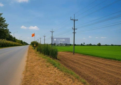 รูป ขายที่ดินแปลงใหญ่ 68 ไร่ ติดถนนใหญ่สาย 347 (ปทุมธานี-บางปะหัน) บางปะอิน อยุธยา ยกแปลงขายถูก 170 ลบ. ราคานี้รวมโอน ถูกสุดในบริเวณนี้ - รูปที่ 1/5