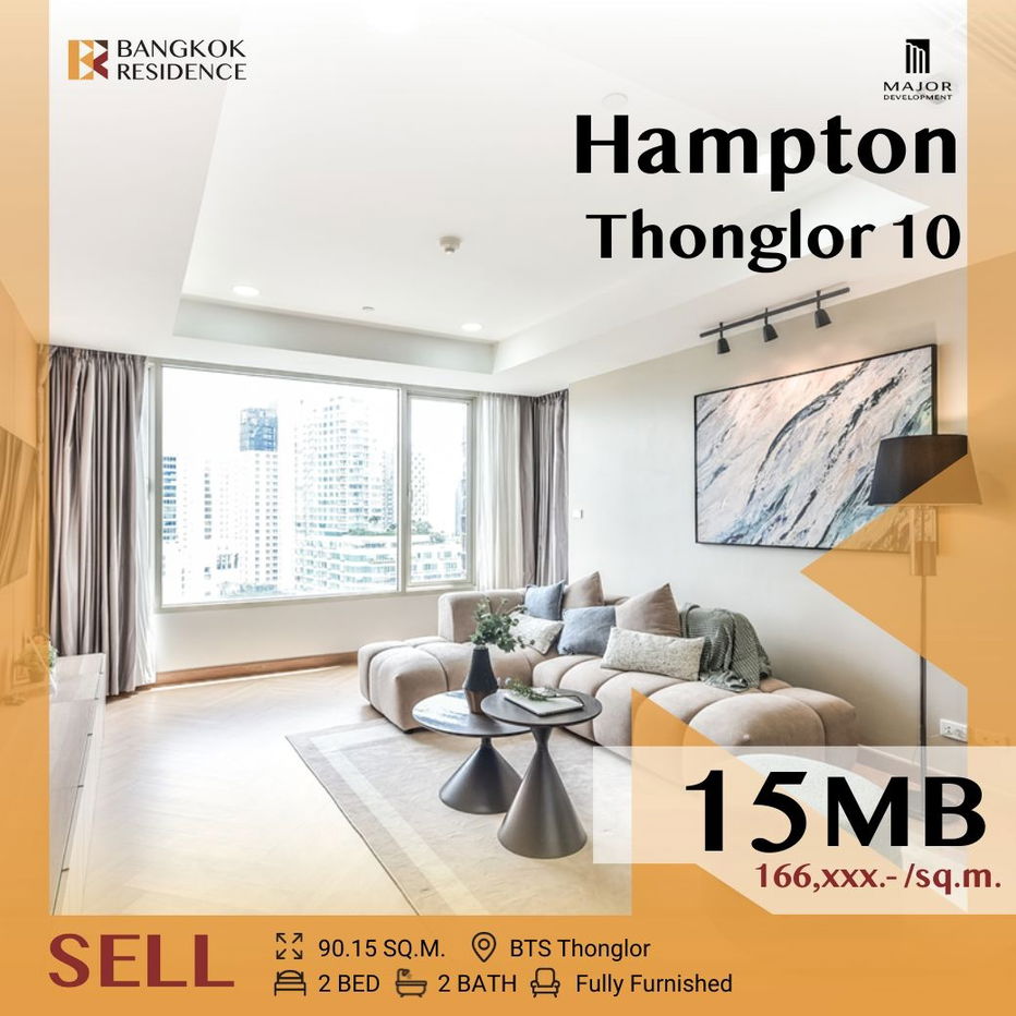 รูป ⚡Hampton Thonglor 10⚡ near in Thonglor prime location  BTS Thong Lo - รูปที่ 1/17