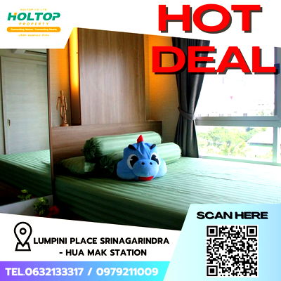 Condos for rent : #Z1985💥180868🔥 Condo for rent: Lumpini Place Srinagarindra - Hua Mak Station