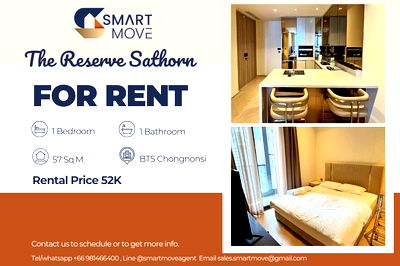 เช่าคอนโด BTS ศาลาแดง : 🔥 สำหรับเช่า !!🔥 Code C20250800044..........The Reserve Sathorn, 1 ห้องนอน, 1 ห้องน้ำ, ชั้นสูง 11++, แต่งครบ, พร้อมเข้าอยู่ 📣📣