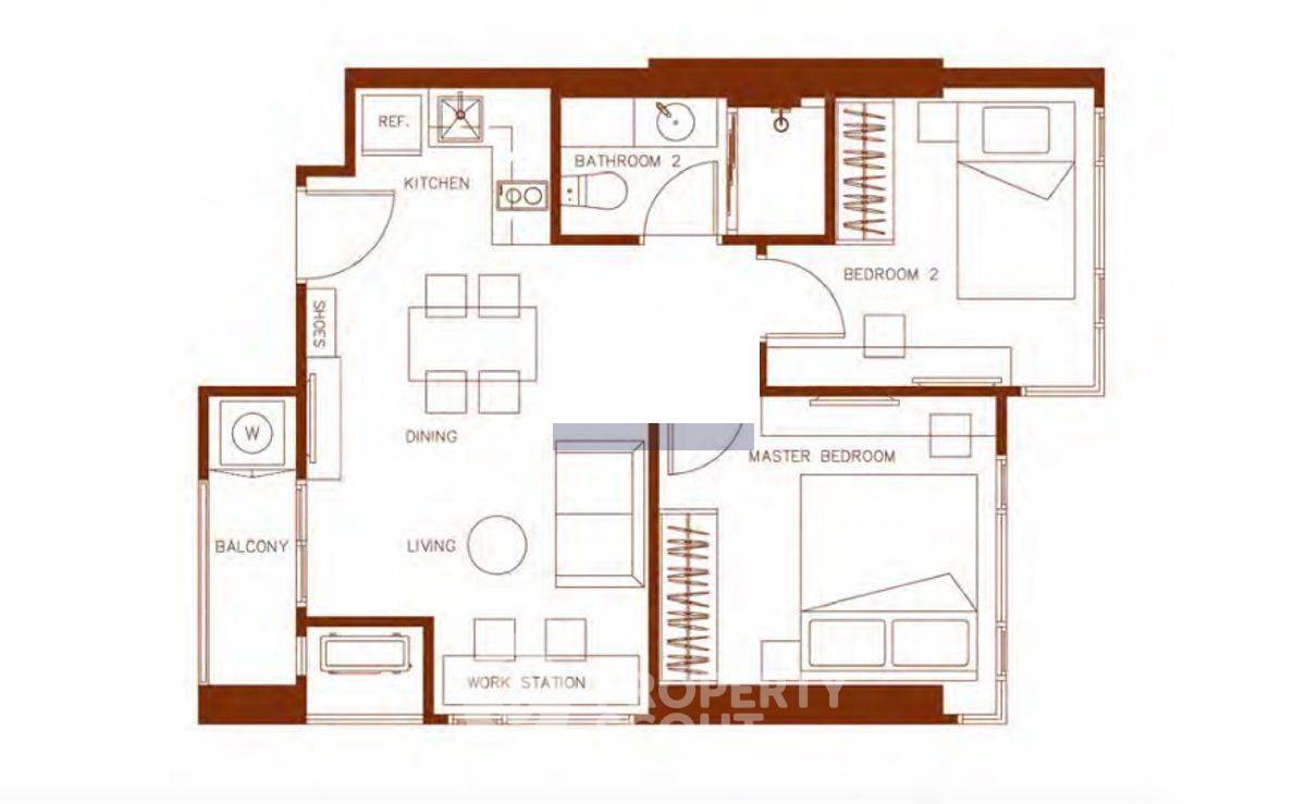 picture 2-BR Condo at XT Huaikhwang near MRT Huai Khwang (ID 2260084) - 8/8