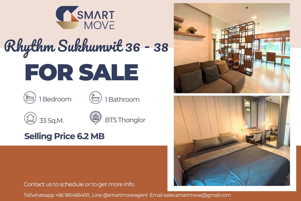 picture 🔥 Sale with tenant !! 🔥 Code C20221210407..........Rhythm Sukhumvit 36 - 38, 1 bedroom, 1 bathroom, furnished, Special Deal!!📣📣 - 1/9