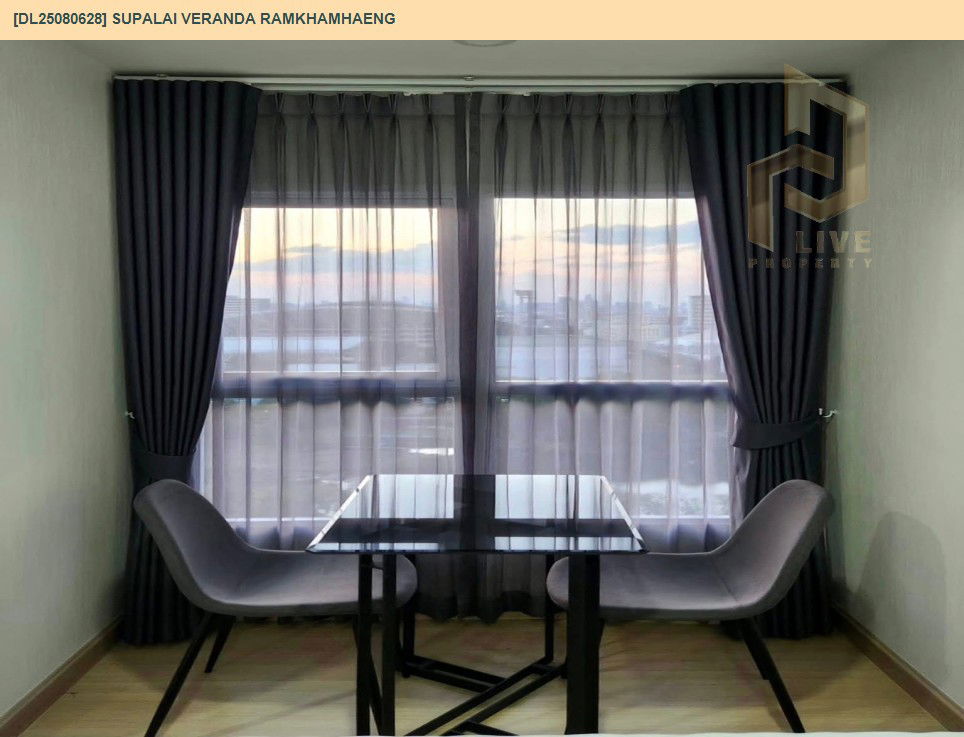 picture DL25080628 Condo for rent, Supalai Veranda Ramkhamhaeng near MRT ราชมังคลา, ready to move in, call urgently 0656133286 LineID @655ebbvc - 4/13