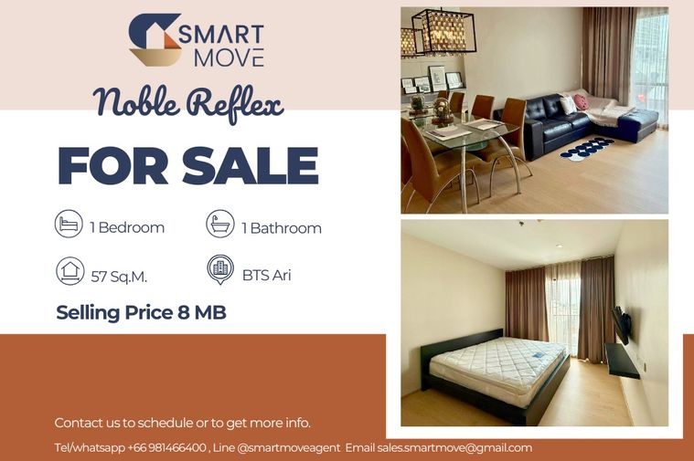 🔥 สำหรับขาย !!🔥 Code C20250800046..........Noble Reflex, 1 ห้องนอน, 1 ห้องน้ำ, ห้องกว้าง, แต่งครบ, ราคาพิเศษ!!📣📣