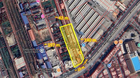 ขายที่ดินแปลงใหญ่ 4 ไร่ ทำเลทอง ติดถนนรามคำแหง ใกล้ MRT เคหะรามคำแหง รหัส 00159995