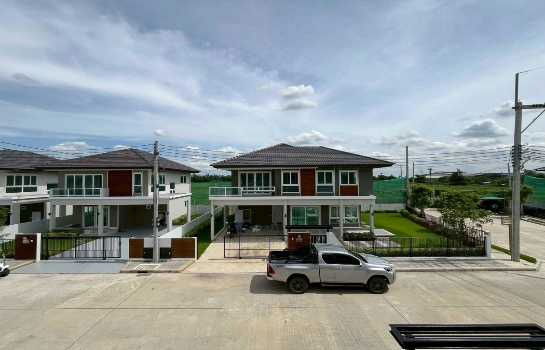 picture Single house for sale, 3 bedrooms, large house, corner house, Pathum Thani, Khlong 7, new house, 70 sq m, 2 floors - 12/12