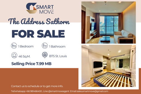 🔥 สำหรับขาย !! 🔥 Code C20240700061..........The Address Sathorn, 1 ห้องนอน, 1 ห้องน้ำ, ชั้นสูง 34++, แต่งครบ, ราคาพิเศษ!!📣📣