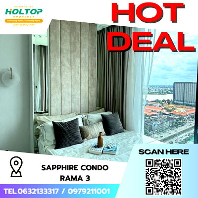 คอนโด กรุงเทพมหานคร : #S4372🔥ขายคอนโดใหม่ Sapphire Condominium Rama 3 