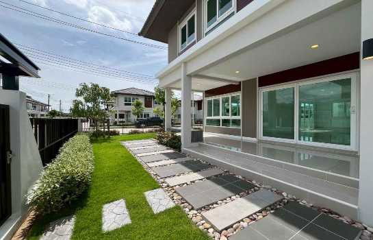 picture Single house for sale, 3 bedrooms, large house, corner house, Pathum Thani, Khlong 7, new house, 70 sq m, 2 floors - 2/12