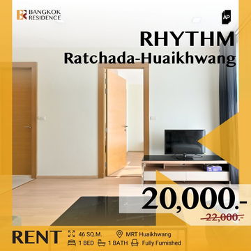 RHYTHM Ratchada-Huaikhwang ✨ Move in right away 🛌🏻 Near MRT Huai Khwang