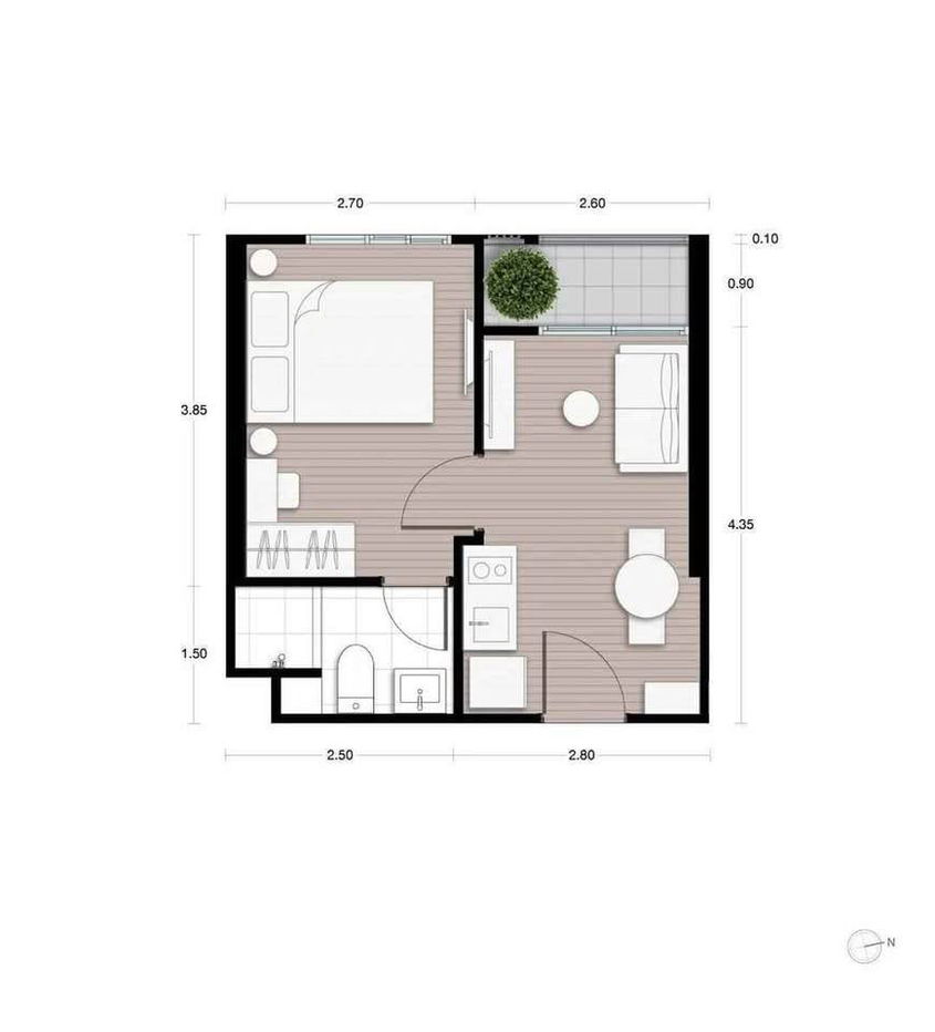 picture 1-BR Condo at Nue District R9 near MRT Phra Ram 9 (ID 2261539) - 6/7