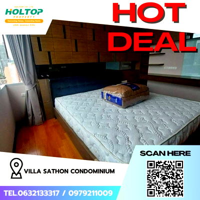 คอนโดให้เช่า : #Z1992💥190868🔥ให้เช่าคอนโด Villa Sathon Condominium 