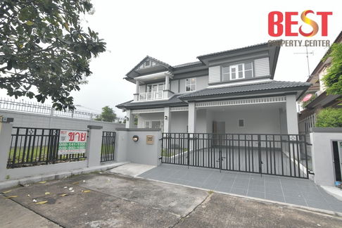 บ้านเดี่ยวหลังริม เศรษฐสิริ รามอินทรา พร้อม Glass House & ออฟฟิศส่วนตัว และบ่อปลา เพิ่มบรรยากาศการพักผ่อน