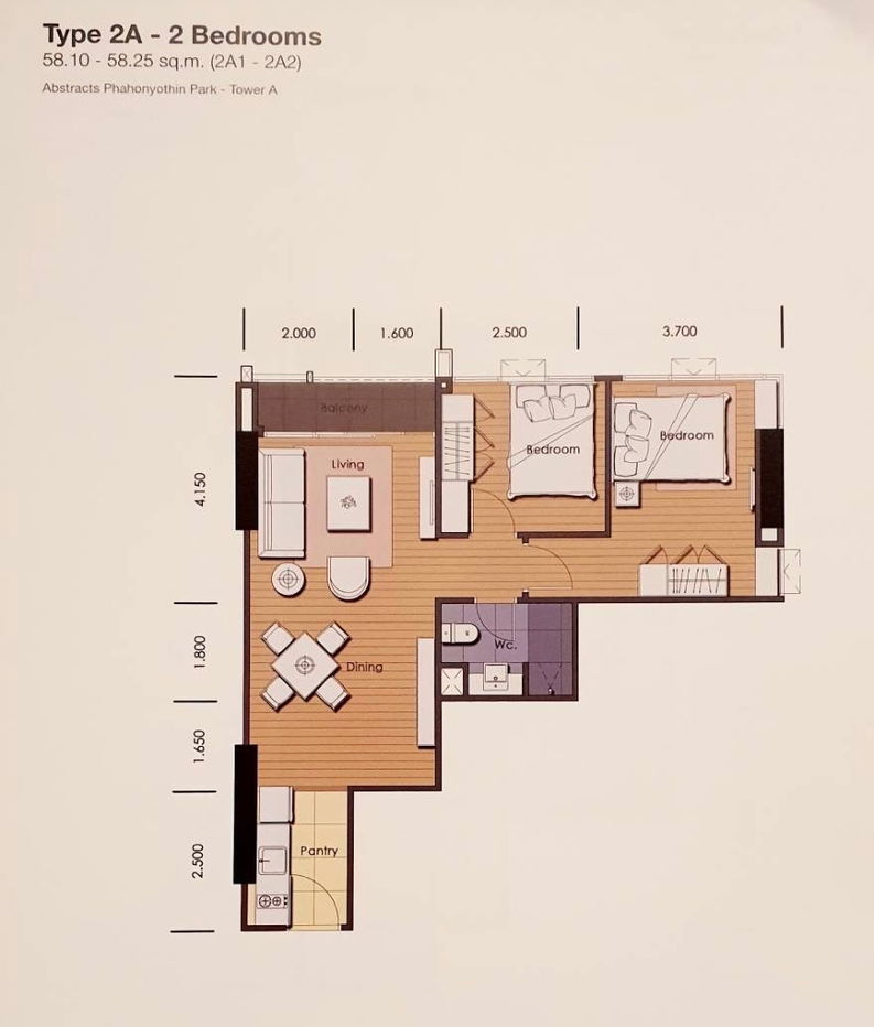picture The Line Phahonyothin Park : 2 Beds/1 Bath, beautiful renovation! READY to move in! - 15/16