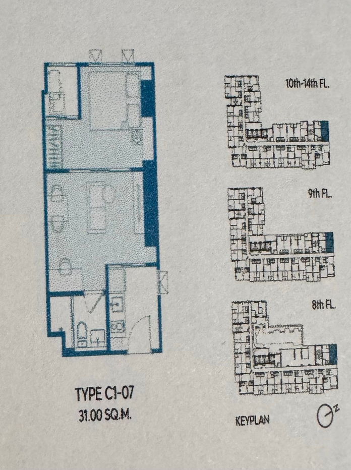 picture Aspire Vibha-Victory Corner Unit for Sale 1 Bedroom 31 sq.m. FL 14 (By Owner, No Agent Fee)  - 3/14