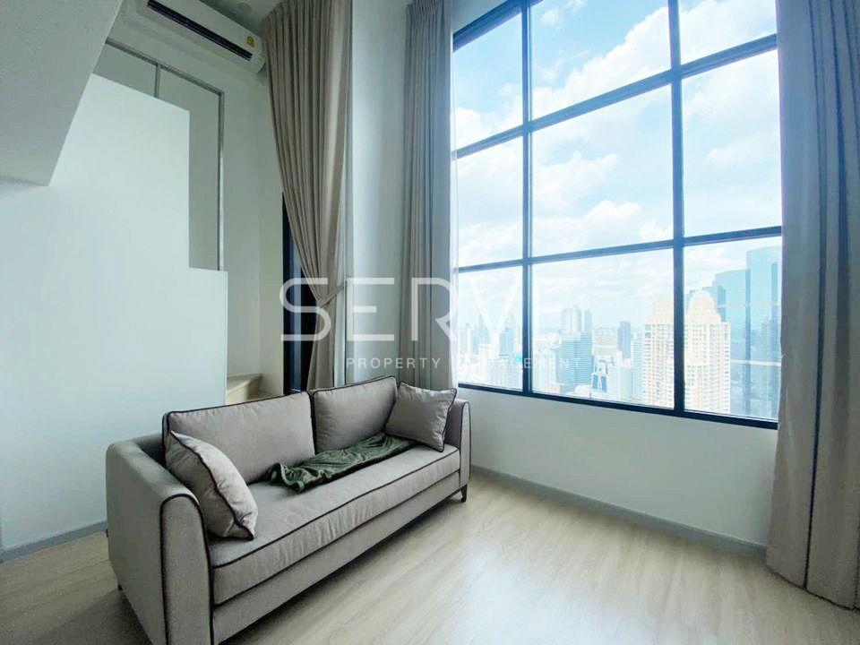 picture Duplex 1 Bed Super High Fl. 40+ Nice View Close to BTS Chong Nonsi 600 m. at Knightsbridge Prime Sathorn Condo / For Rent - 1/9