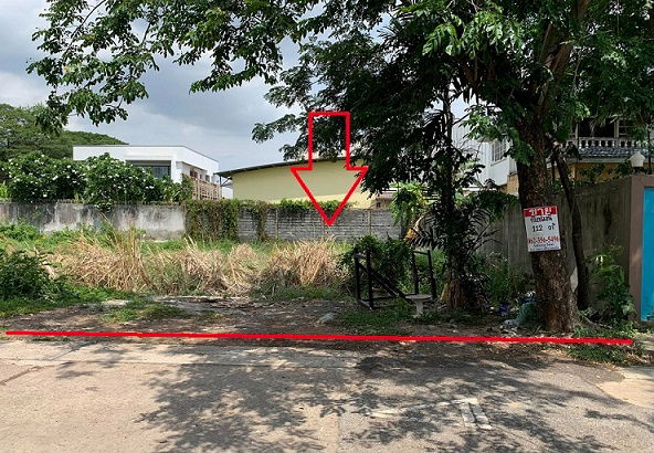 รูป ขายที่ดินเปล่า ใกล้รถไฟฟ้าสายสีส้ม ซ.รามคำแหง 118 ขนาด 112 ตารางวา เหมาะสร้างบ้านพักอาศัย - รูปที่ 1/6