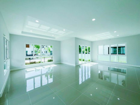 picture Single house for sale, 3 bedrooms, large house, corner house, Pathum Thani, Khlong 7, new house, 70 sq m, 2 floors - 4/12
