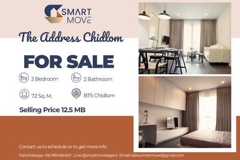 🔥 Sale with tenant !!🔥 Code C20231100185..........The Address Chidlom, 2 bedroom, 2 bathroom, furnished, Special Deal!!📣📣