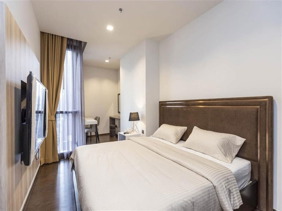 picture TA7706📲LineOA @556ryccg✨2 Bedroom 55 sqm Floor14 Pool view THE LINE Ratchathewi Fully furnished near sky train BTS Ratchathewi - 4/10